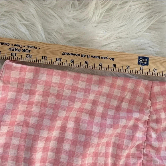 Altar'd State‎ Pink Gingham Skirt New - Picture 7 of 8
